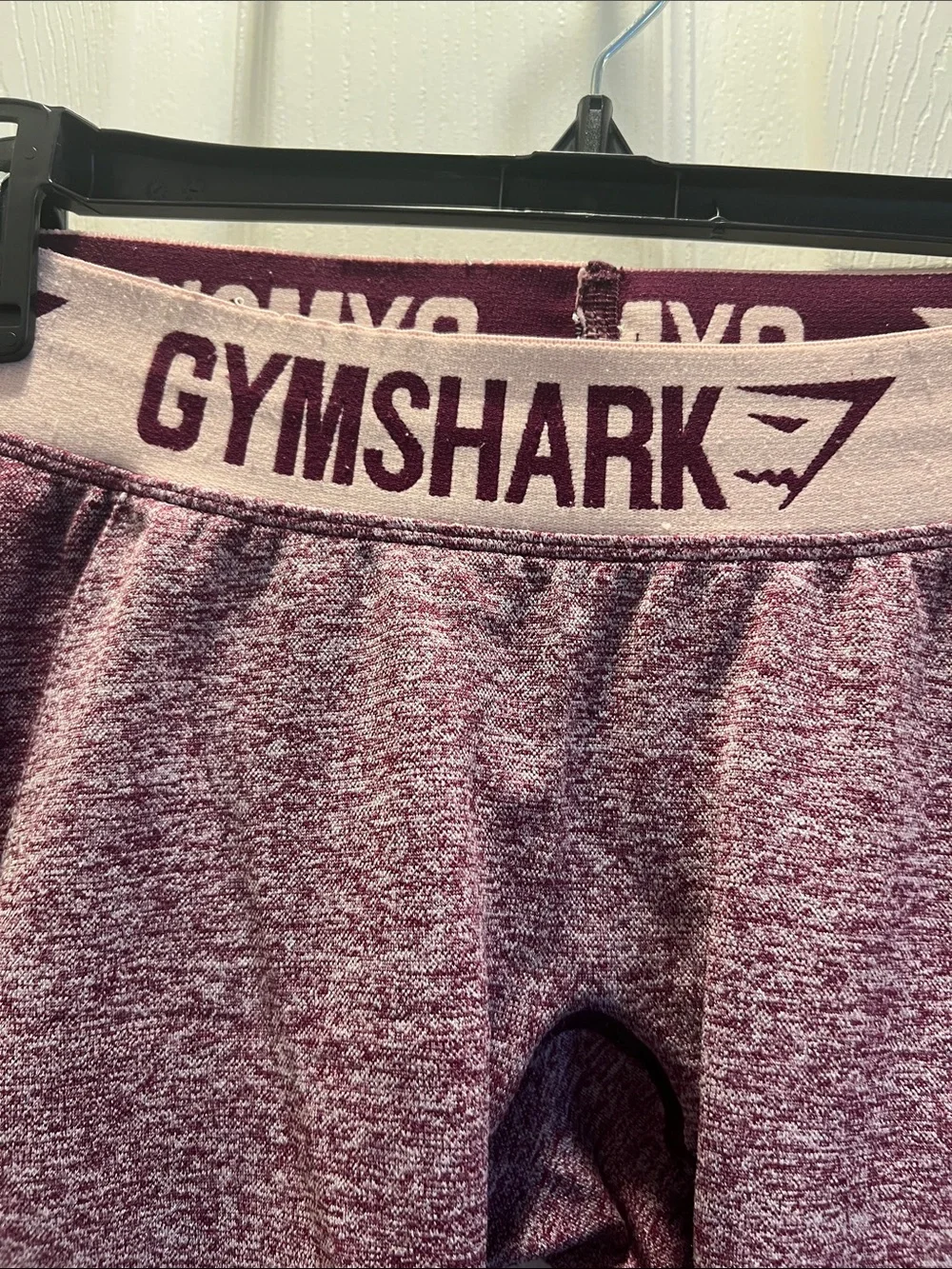 Gymshark Heathered Burgundy Seamless Cropped Leggings
